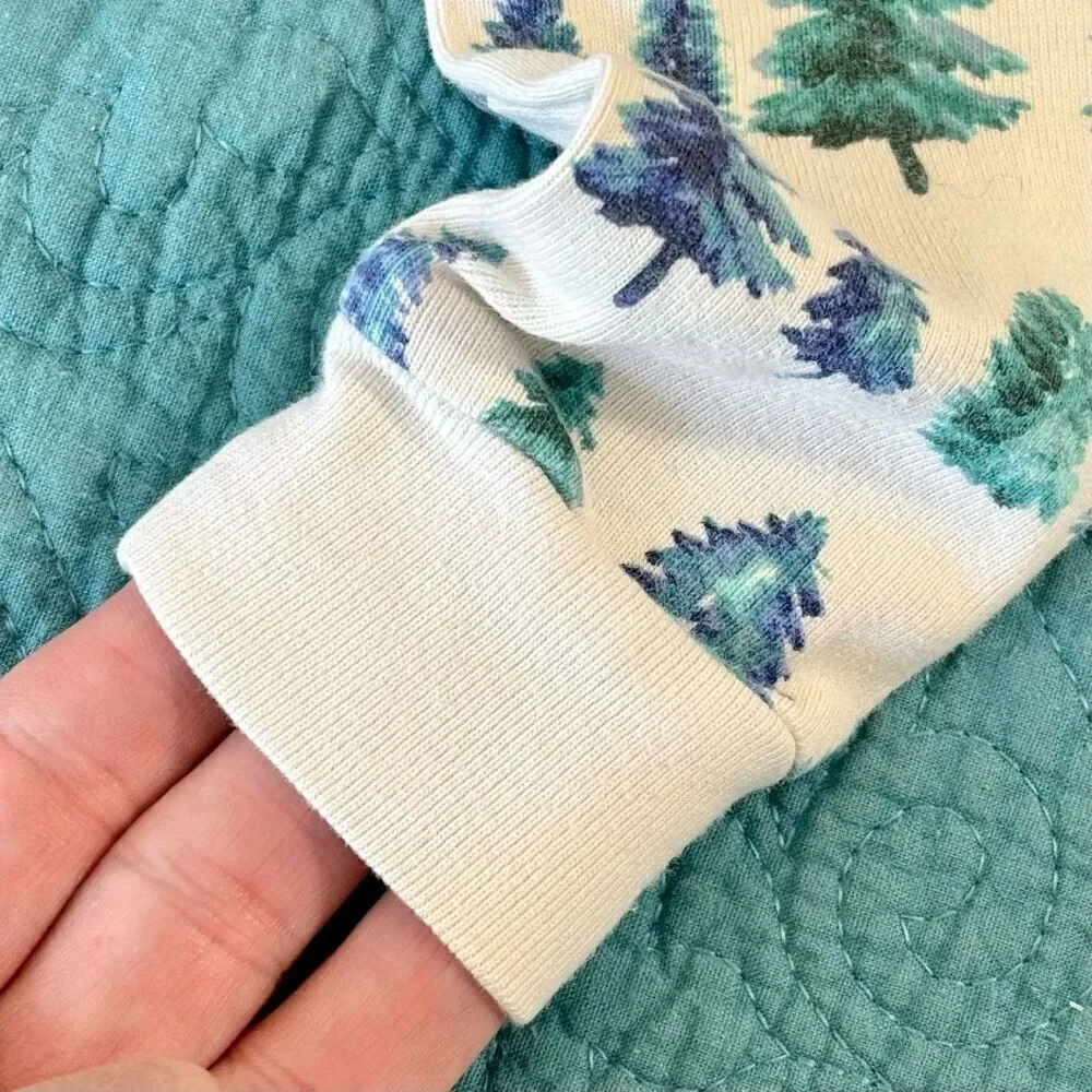 Janie & Jack Good Night Pine Tree Forest Print 2 Piece Toddler Pajama Set 2T